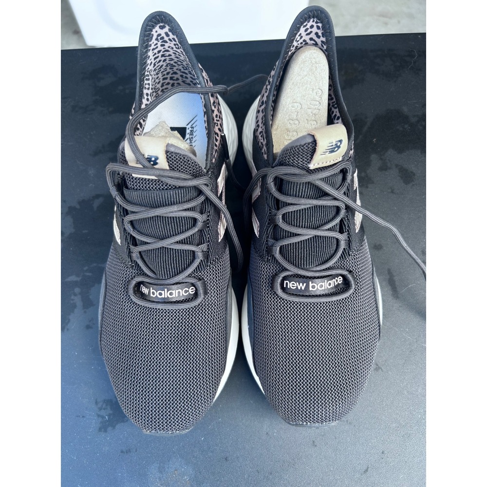 New Balance Fresh Foam Roav 9 Grey Brown Leopard Print Athletic Women